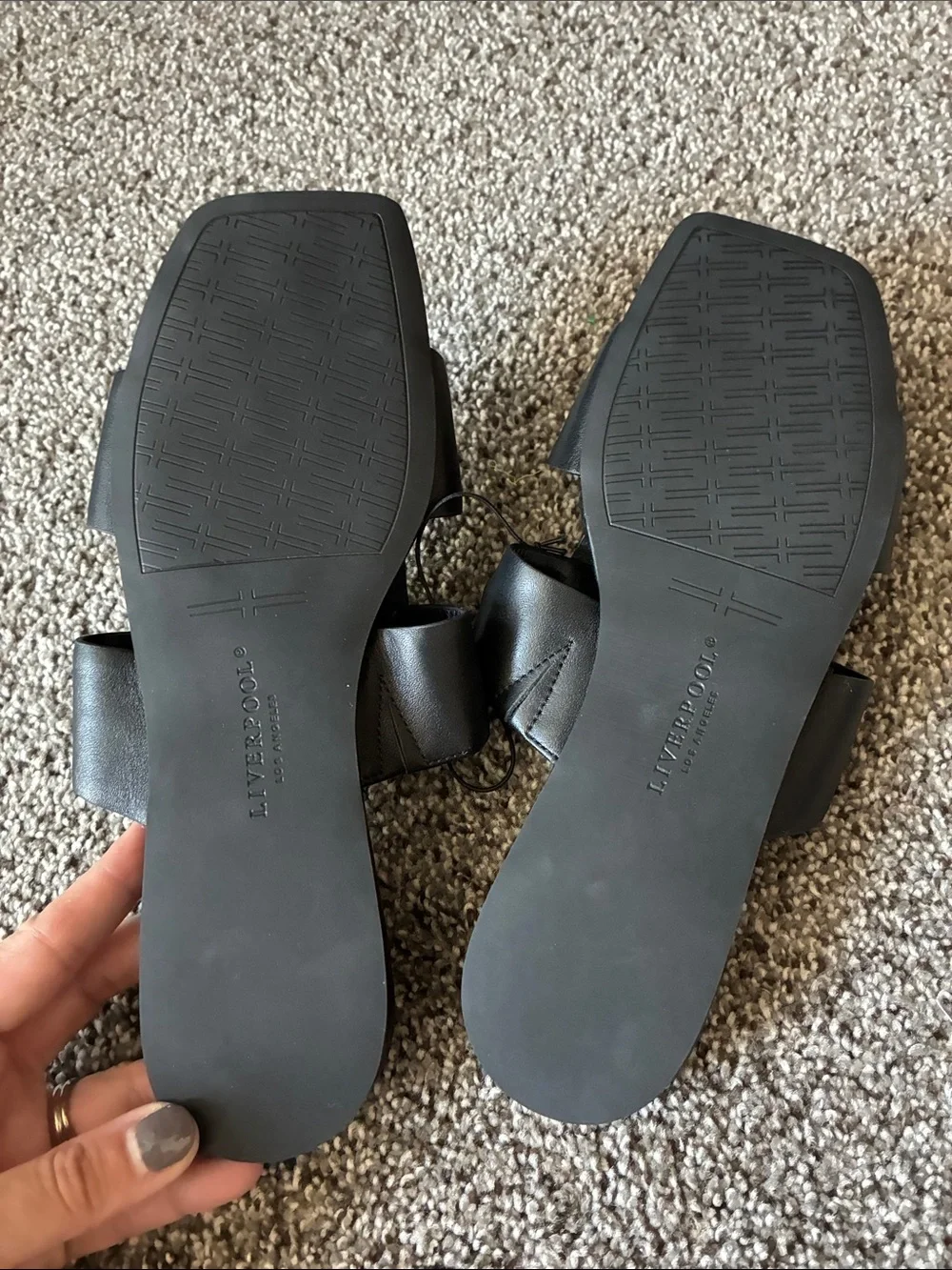Liverpool black leather